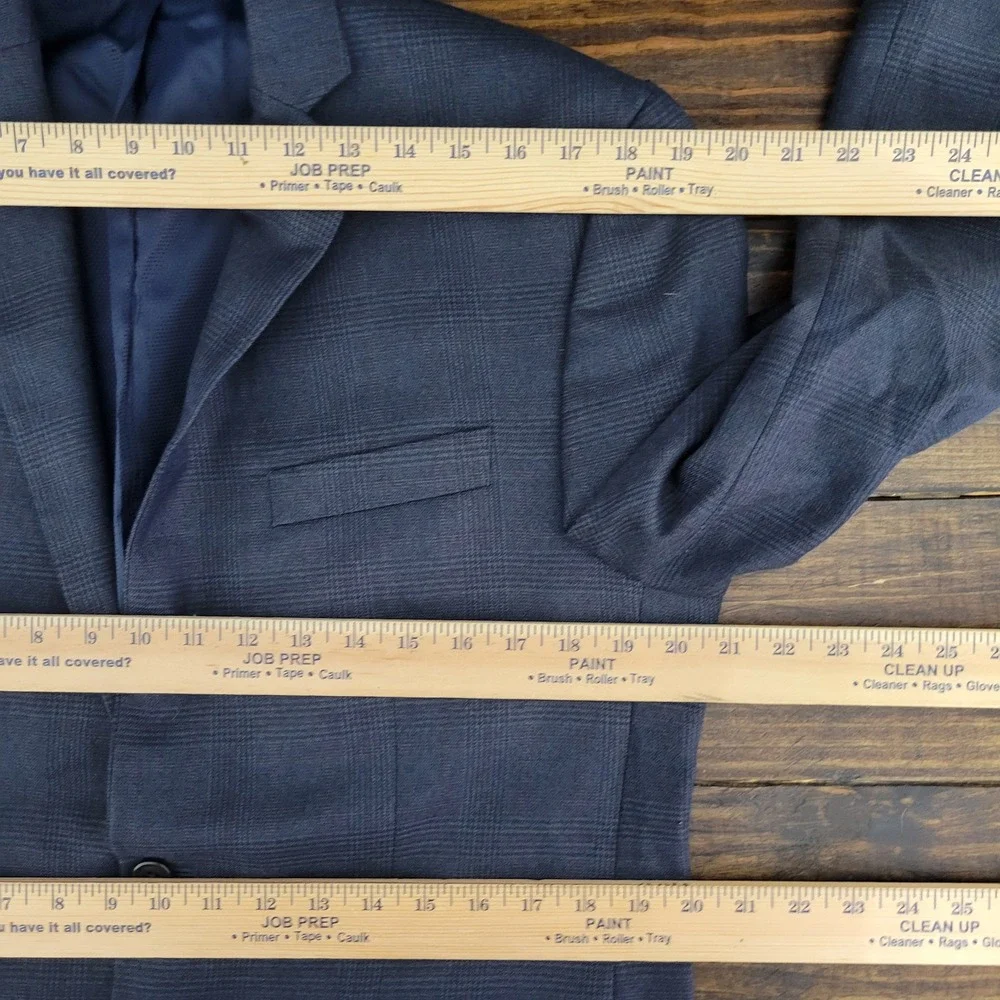 Michael‎ Kors Men's Sport Coat Blazer Two Button Navy Blue Poly Blend Size 40R
